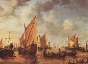 VLIEGER, Simon de Visit of Frederick Hendriks II to Dordrecht in 1646 asr Norge oil painting reproduction